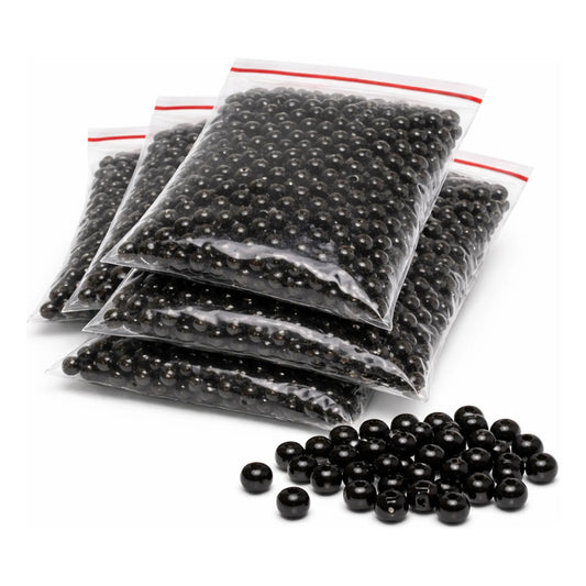 250 Gramos Abalorio Perla De Vidrio Negra Redonda Bisutería Negro 6 Mm