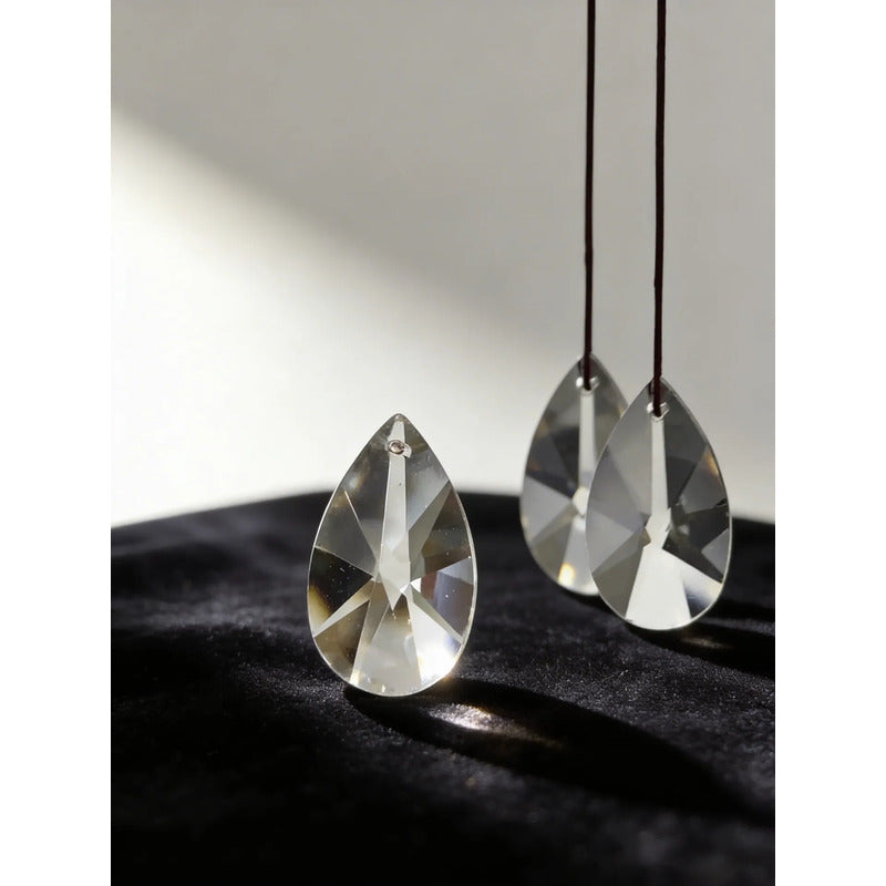 5 Piezas Cristal Cortado Colgante Decoración Feng Shui Gota Facetada-3