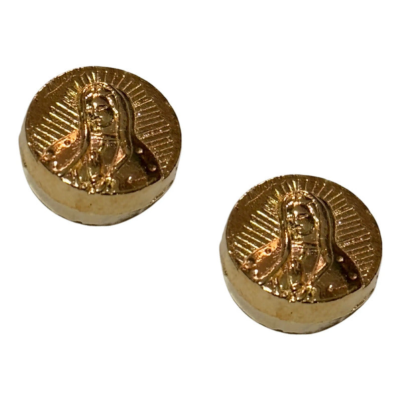 50 Grms Abalorio Separador Con Grabado Virgen De Guadalupe