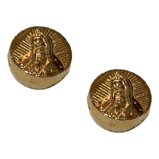 50 Grms Abalorio Separador Con Grabado Virgen De Guadalupe