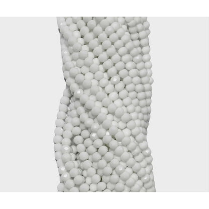 5 Tiras Cristal Checo Facetado 6mm Abalorio Bisutería 450pcs Blanco