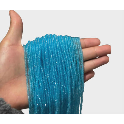 5 Tiras Cristal Checo Facetado 2mm Abalorio Bisutería 700pcs Azul Transparente
