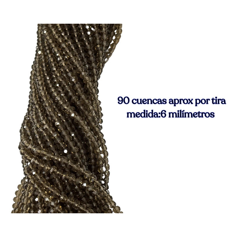 5 Tiras Cristal Checo Facetado 6mm Abalorio Bisutería 450pcs