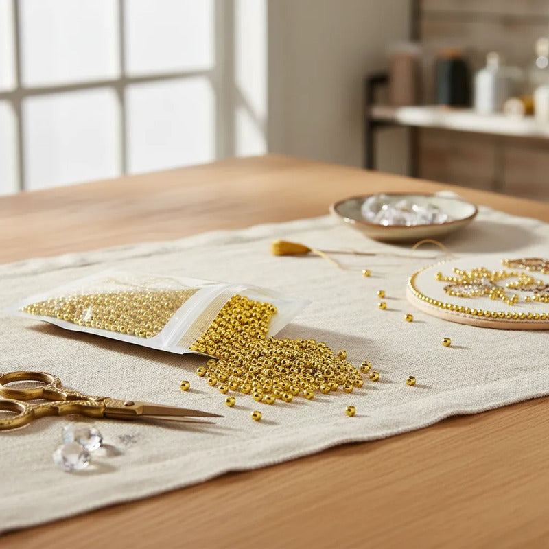 500 Pcs Abalorio Grapa/remache Para Bisuteria 2.5mm Dorado 2.5 Mm