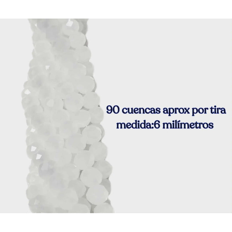 5 Tiras Cristal Checo Facetado 6mm Abalorio Bisutería 450pcs
