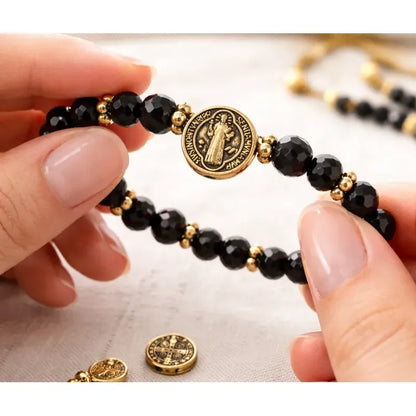 50 Grms Dije Medalla San Benito Pastilla Separador Pulsera Oro Viejo