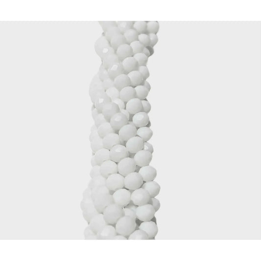 5 Tiras Cristal Checo Facetado 8mm Abalorio Bisutería 325pcs Blanco