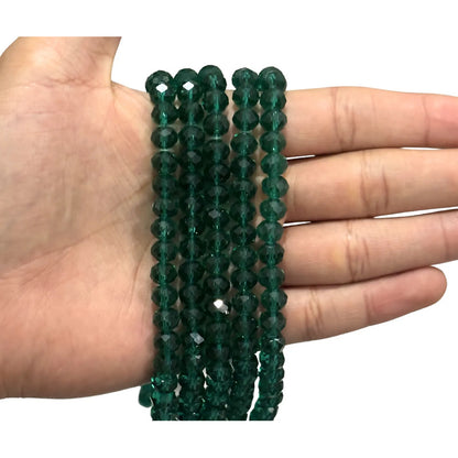 5 Tiras Cristal Checo Facetado 8mm Abalorio Bisutería 325pcs