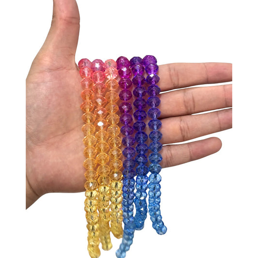 3tiras Cristal Checo Facetado 10mm Abalorio Bisutería 200pcs Multicolor