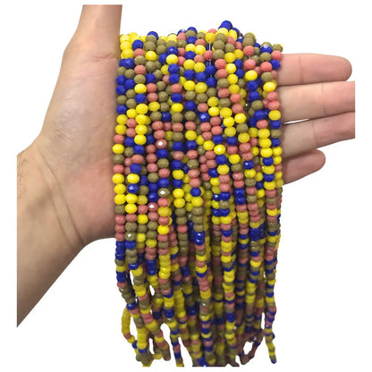 5 Tiras Cristal Checo Facetado 6mm Abalorio Bisutería 450pcs