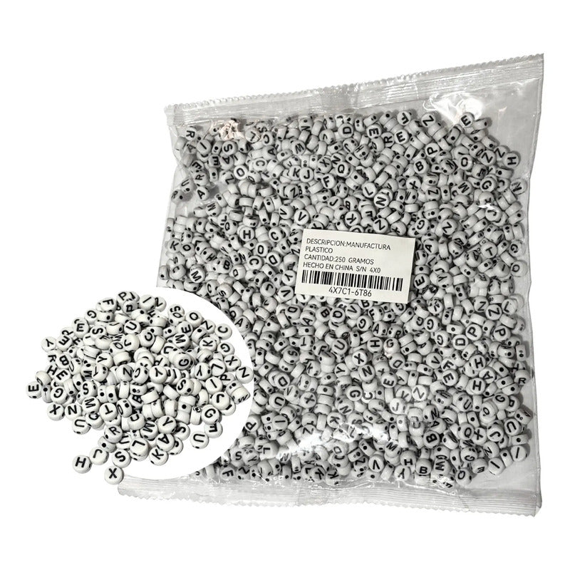 2,000 Pzs Luneta Abecedario Letra Acrílica Pulsera Bisutería Abecedario