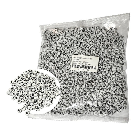 2,000 Pzs Luneta Abecedario Letra Acrílica Pulsera Bisutería Abecedario