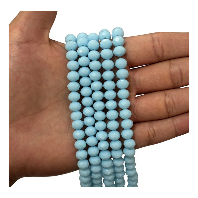 5 Tiras Cristal Checo Facetado 8mm Abalorio Bisutería 325pcs
