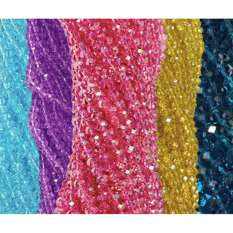 5 Tiras Cristal Checo Facetado 8mm Abalorio Bisutería 325pcs