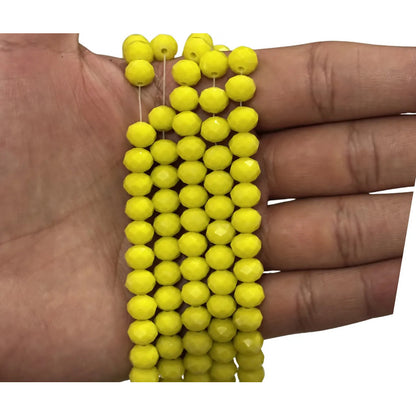 5 Tiras Cristal Checo Facetado 8mm Abalorio Bisutería 325pcs