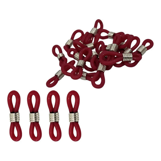 100 Pzas  Goma Liga Extremo Gafas Trabilla Correa Cadena Rojo