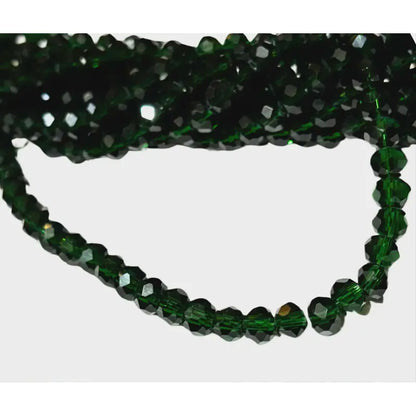 5 Tiras Cristal Checo Facetado 6mm Abalorio Bisutería 450pcs Verde Pino Transparente