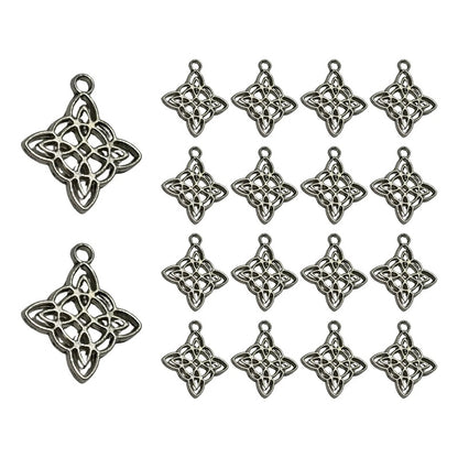 Dije Nudo De Bruja En Metal 60 Piezas Plateado