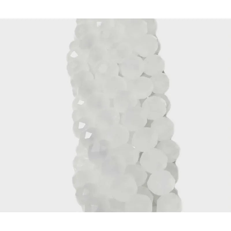 5 Tiras Cristal Checo Facetado 6mm Abalorio Bisutería 450pcs Blanco Hielo