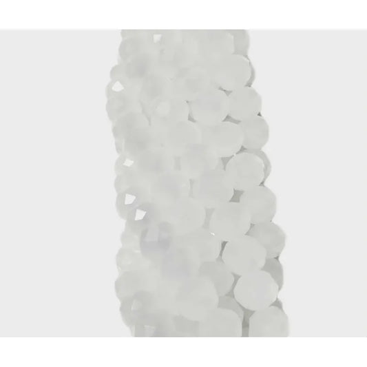 5 Tiras Cristal Checo Facetado 6mm Abalorio Bisutería 450pcs Blanco Hielo