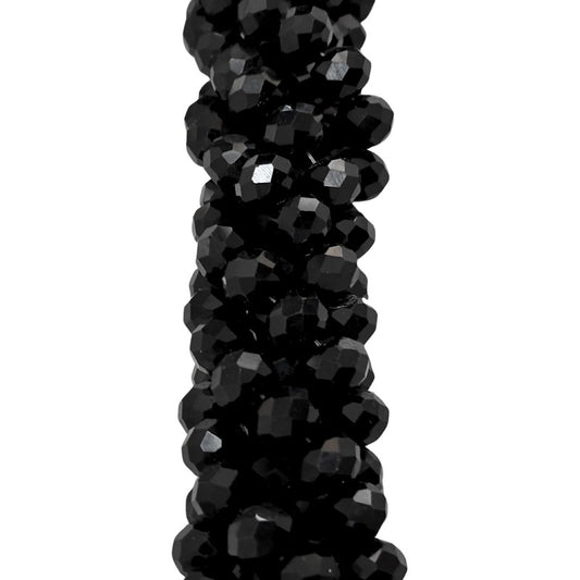 3tiras Cristal Checo Facetado 10mm Abalorio Bisutería 200pcs Negro