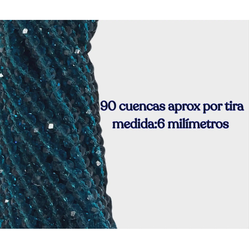 5 Tiras Cristal Checo Facetado 6mm Abalorio Bisutería 450pcs