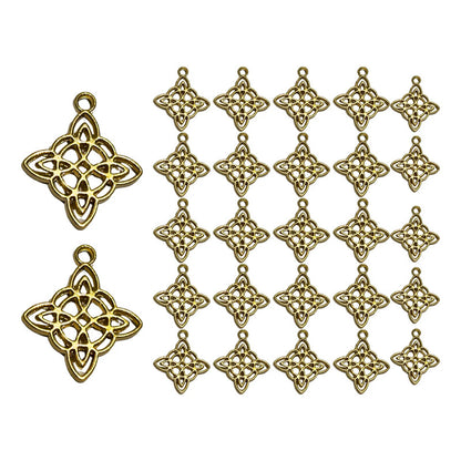 Dije Nudo De Bruja En Metal 60 Piezas Dorado