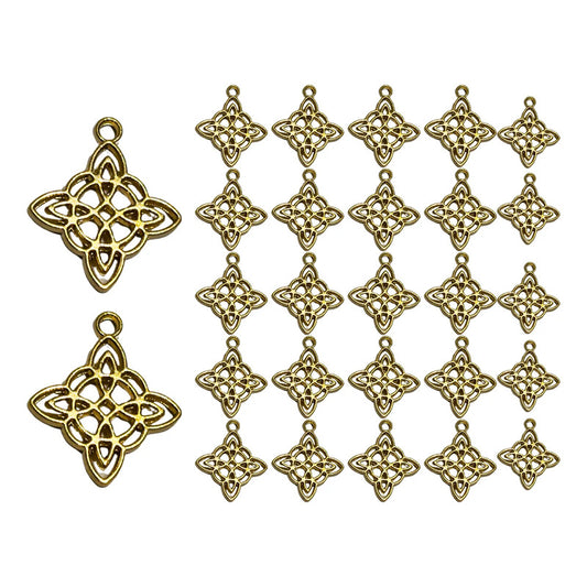 Dije Nudo De Bruja En Metal 60 Piezas Dorado