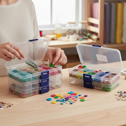 Set 10 Piezas Estuche Organizador Acrílico Caja Multiusos Transparente