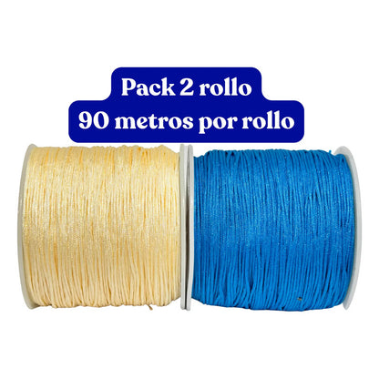 180 Metros-hilo Chino Para Pulseras 0.8mm- 2 Carretes Diy