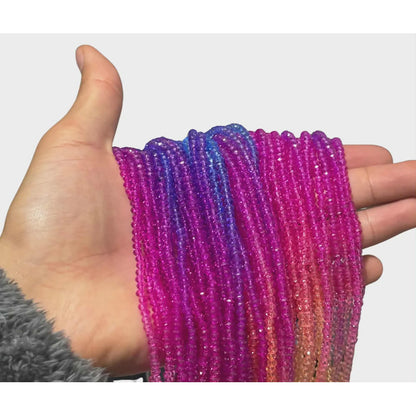 5 Tiras Cristal Checo Facetado 3mm Abalorio Bisutería 650pcs