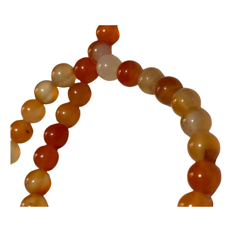 Ágata Piedra Tallada 8mm Con Orificio Para Pulseras