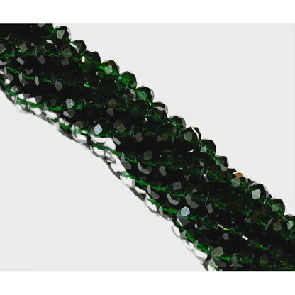 5 Tiras Cristal Checo Facetado 6mm Abalorio Bisutería 450pcs Verde Pino Transparente