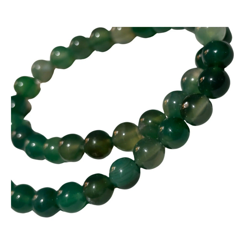 Ágata Piedra Tallada 8mm Con Orificio Para Pulseras