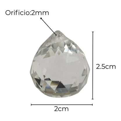 10 Pcs Bola Cristal Facetada Feng Shui Energetica Esfera 2.5cm-transparente