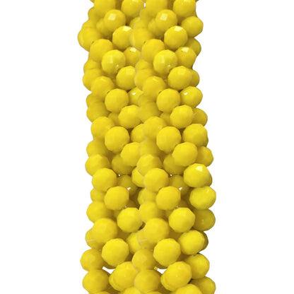 3tiras Cristal Checo Facetado 10mm Abalorio Bisutería 200pcs Amarillo