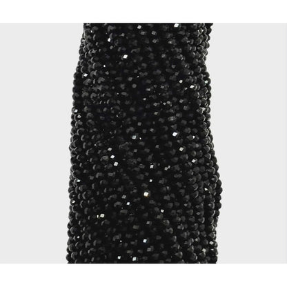 5 Tiras Cristal Checo Facetado 2mm Abalorio Bisutería 700pcs Negro