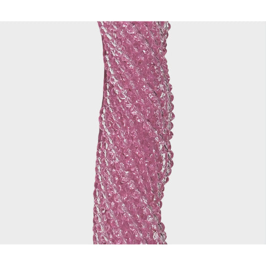 5 Tiras Cristal Checo Facetado 3mm Abalorio Bisutería 650pcs Rosa Transparente