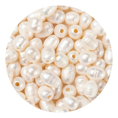 50 Gramos Perla De Río Sintética Acrílica Abalorio Bisutería Beige 8 Mm