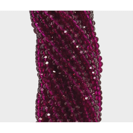5 Tiras Cristal Checo Facetado 6mm Abalorio Bisutería 450pcs Magenta Transparente