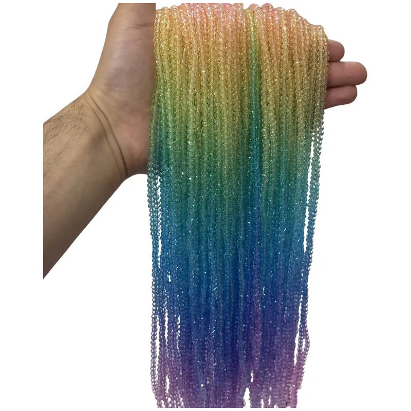 5 Tiras Cristal Checo Facetado 4mm Abalorio Bisutería 600pcs