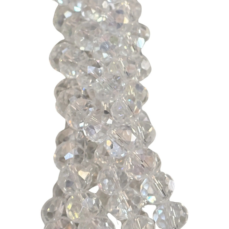 3tiras Cristal Checo Facetado 10mm Abalorio Bisutería 200pcs Transparente Tornasol