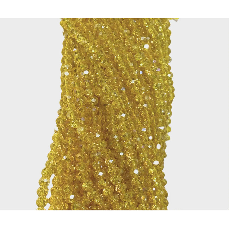 5 Tiras Cristal Checo Facetado 8mm Abalorio Bisutería 325pcs