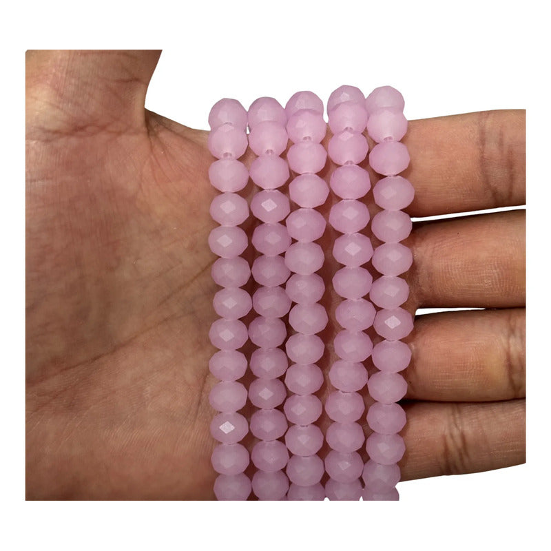 5 Tiras Cristal Checo Facetado 8mm Abalorio Bisutería 325pcs