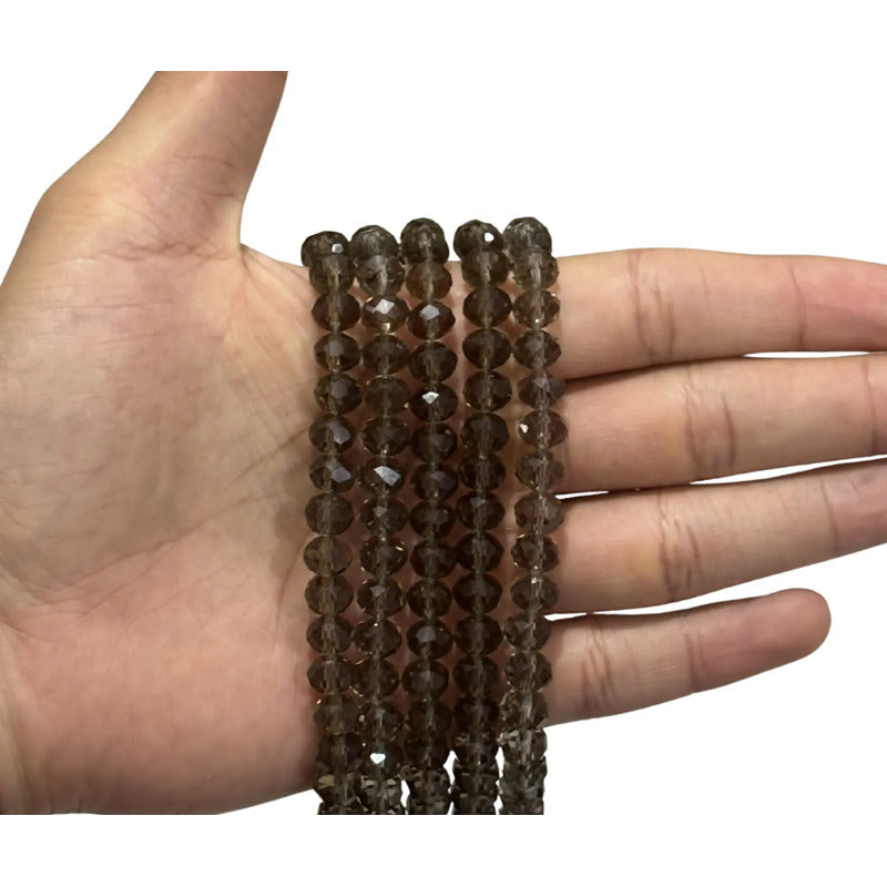 5 Tiras Cristal Checo Facetado 8mm Abalorio Bisutería 325pcs