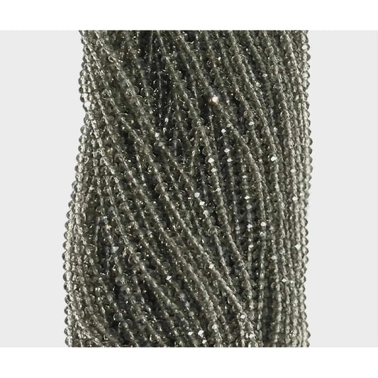 5 Tiras Cristal Checo Facetado 2mm Abalorio Bisutería 700pcs Gris Transparente