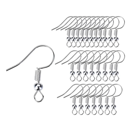 500/1,000 Piezas Ganchos Para Aretes Anzuelo Plateado-500pcs
