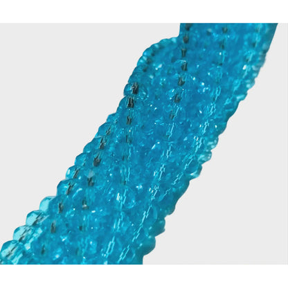 5 Tiras Cristal Checo Facetado 4mm Abalorio Bisutería 600pcs Azul Transparente