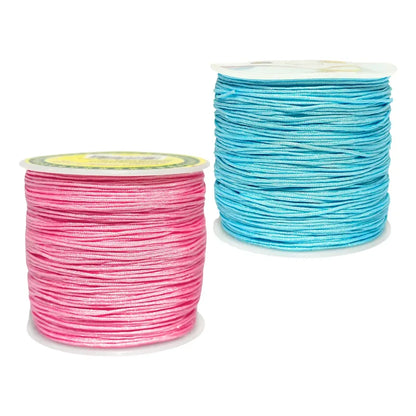 180 Metros-hilo Chino Para Pulseras 0.8mm- 2 Carretes Diy