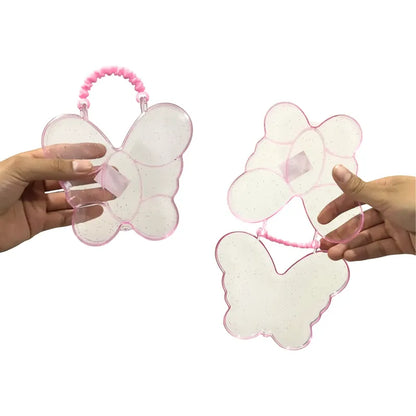 3 Piezas Alhajero Mariposa Rosa Organizador Cuencas Mariposa Rosa